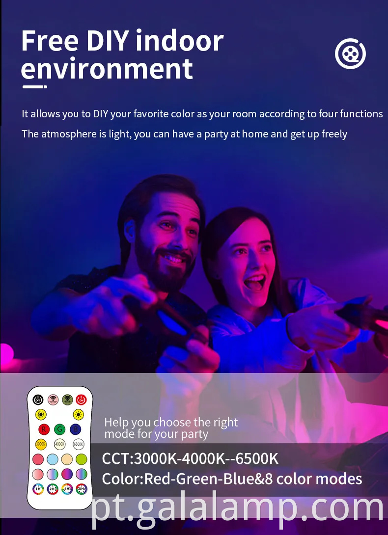 Smart RGBW Luz de teto diminuído com recursos de controle remoto